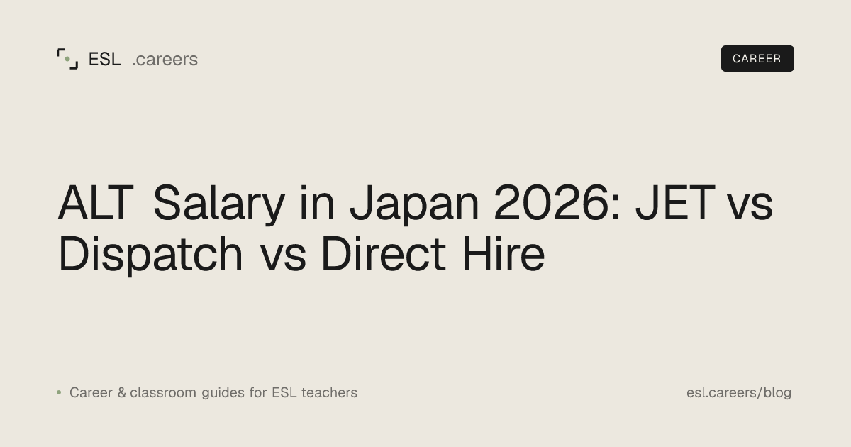 ALT Salary in Japan 2026: JET vs Dispatch vs Direct Hire