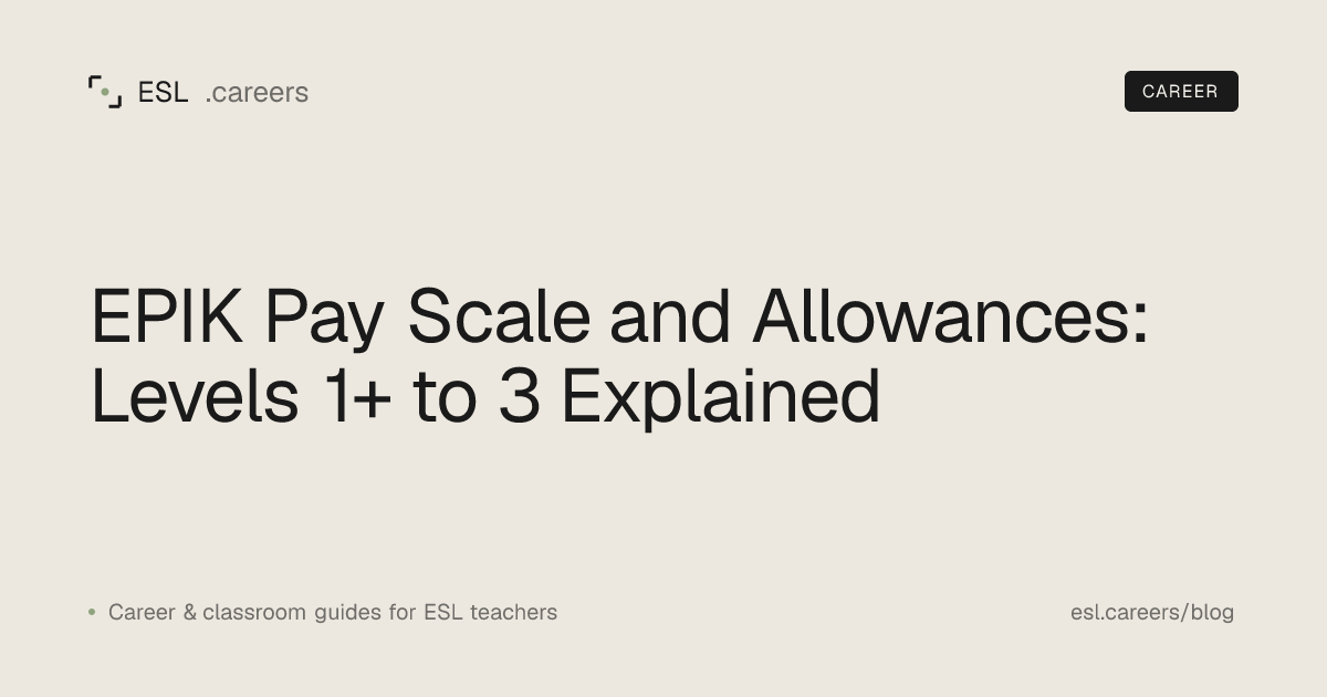 EPIK Pay Scale and Allowances: Levels 1+ to 3 Explained