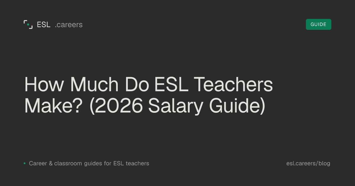 How Much Do ESL Teachers Make? (2026 Salary Guide)