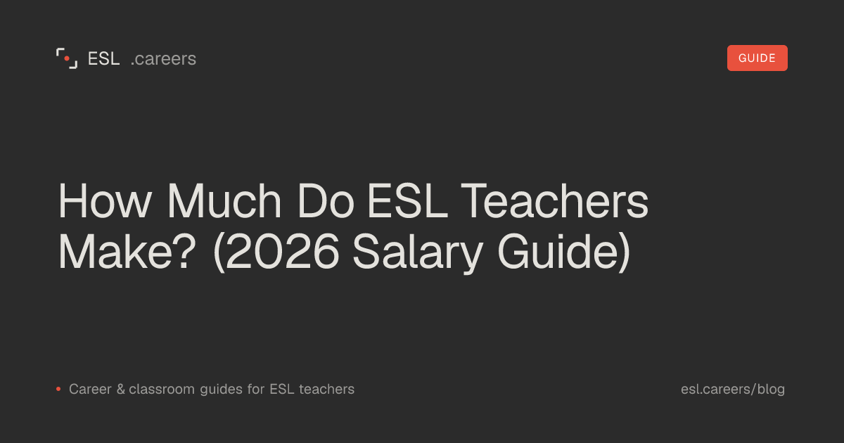How Much Do ESL Teachers Make? (2026 Salary Guide)