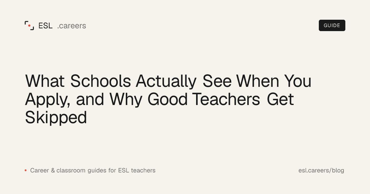 What Schools Actually See When You Apply, and Why Good Teachers Get Skipped
